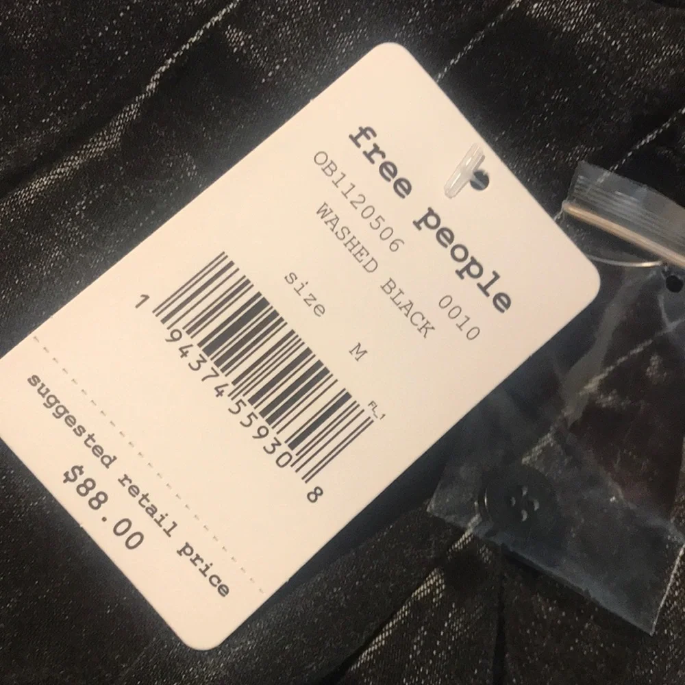 🛑 1 hour sale. Free People, M, pleated baby doll denim - Picture 6 of 11